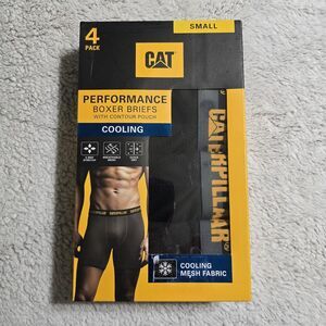 CAT 4-Pack Performance Boxer Briefs Coolin Contour Pouch Breathability Small New